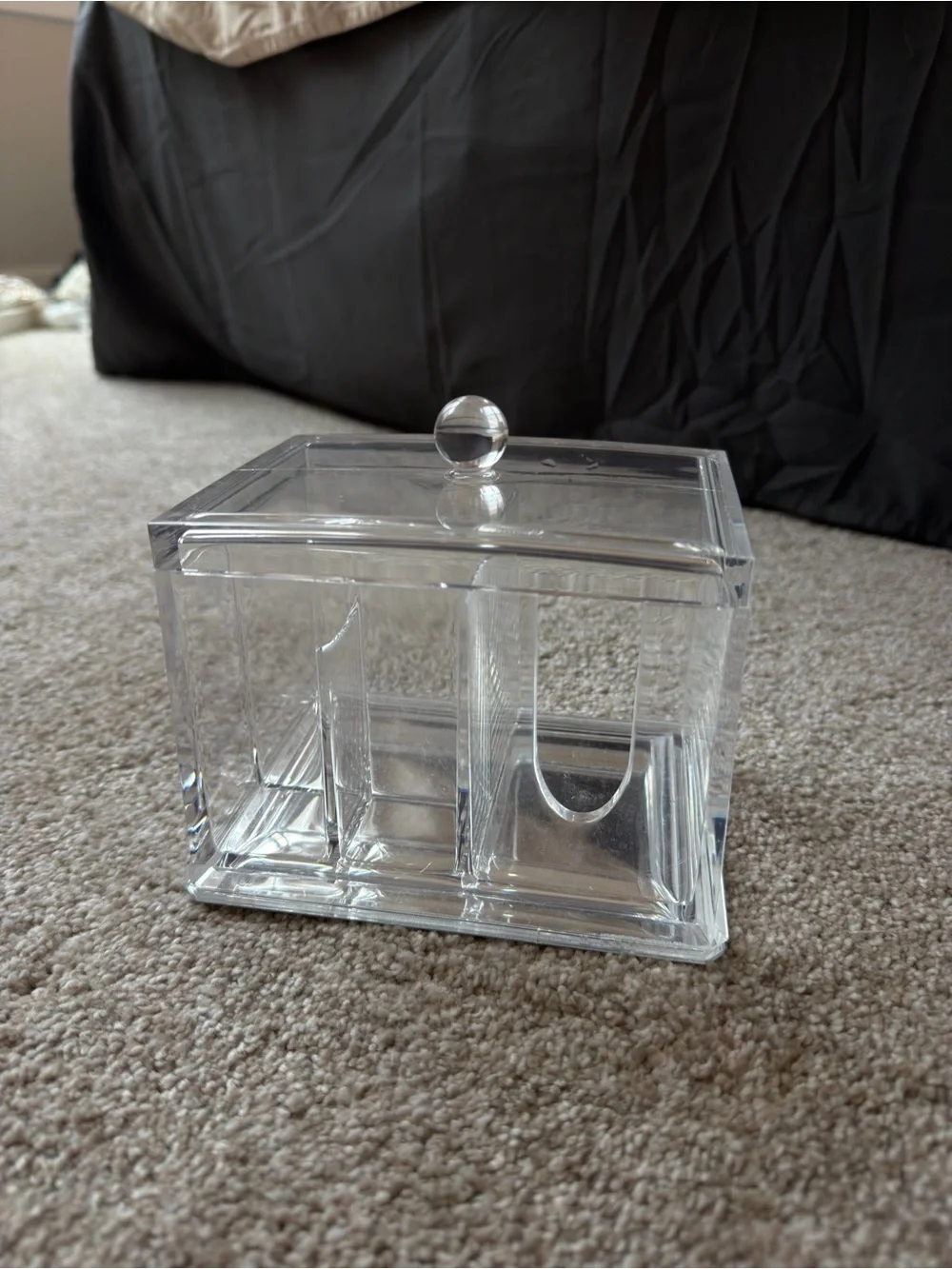 Clear Acrylic Multi-Compartment Organizer Tray - set of 3